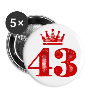 43 Number crown - Buttons large 2.2''/56 mm (5-pack) - white - Front