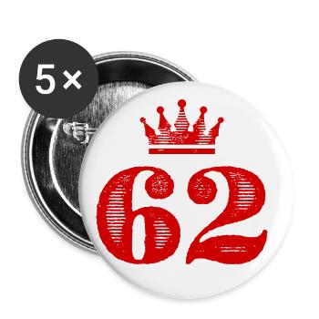 62 Number crown - Buttons large 2.2''/56 mm (5-pack) - white - Front