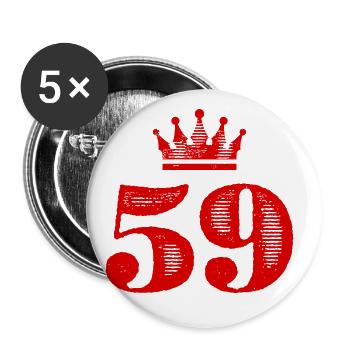 59 Number crown - Buttons large 2.2''/56 mm (5-pack) - white - Front