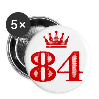 84 Number crown - Buttons large 2.2''/56 mm (5-pack) - white - Front