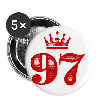 97 Number crown - Buttons large 2.2''/56 mm (5-pack) - white - Front