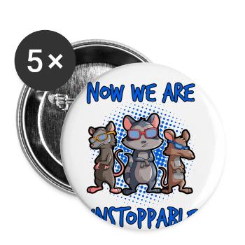 Opossum Design for Possum Fans and Opossum Fans - Buttons large 2.2''/56 mm (5-pack) - white - Front