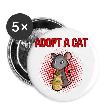 Opossum Design for Possum Fans and Opossum Fans - Buttons large 2.2''/56 mm (5-pack) - white - Front
