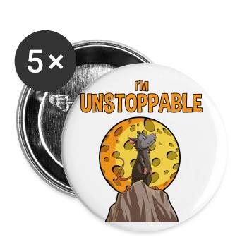 Opossum Design for Possum Fans and Opossum Fans - Buttons large 2.2''/56 mm (5-pack) - white - Front