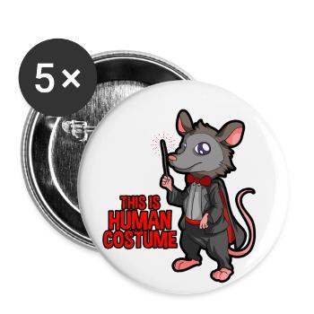 Opossum saying for animal lovers and possum - Buttons large 2.2''/56 mm (5-pack) - white - Front