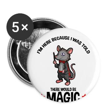 Opossum Design for Possum Fans and Opossum Fans - Buttons large 2.2''/56 mm (5-pack) - white - Front