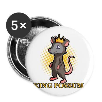 Opossum Design for Possum Fans and Opossum Fans - Buttons large 2.2''/56 mm (5-pack) - white - Front