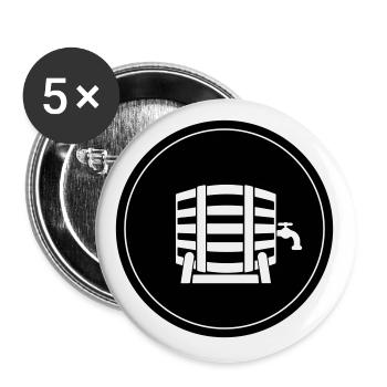 Beer keg beer - Buttons large 2.2''/56 mm (5-pack) - white - Front
