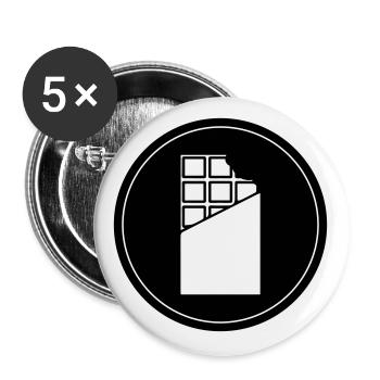 Chocolate Icon Icon - Buttons large 2.2''/56 mm (5-pack) - white - Front