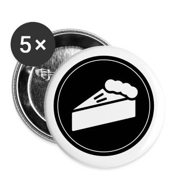 Cake apple pie pastry chef - Buttons large 2.2''/56 mm (5-pack) - white - Front