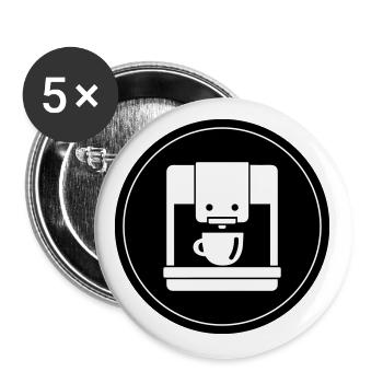 Coffee machine icon - Buttons large 2.2''/56 mm (5-pack) - white - Front