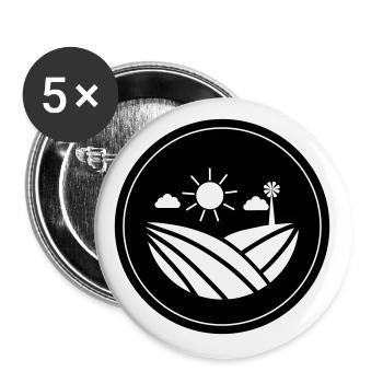 Agriculteur - Lot de 5 grands badges (56 mm) - blanc - Devant