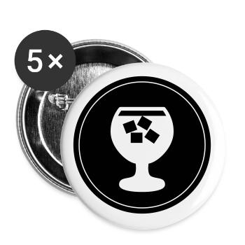Whisky Icon - Buttons large 2.2''/56 mm (5-pack) - white - Front