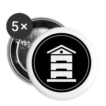 Honey beekeepers - Buttons large 2.2''/56 mm (5-pack) - white - Front
