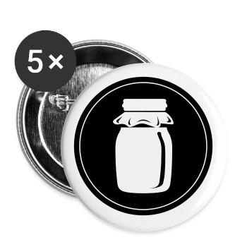 Honey symbol beekeeper - Buttons large 2.2''/56 mm (5-pack) - white - Front