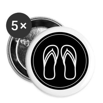 Flip-flops icon - Buttons large 2.2''/56 mm (5-pack) - white - Front