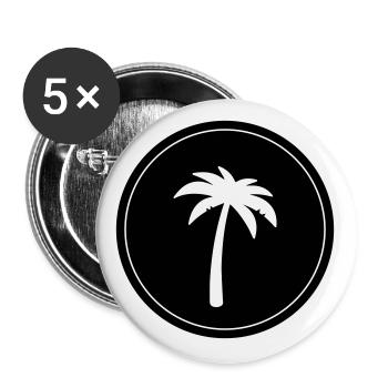 palme symbol - Buttons groß 56 mm (5er Pack) - Weiß - Vorne