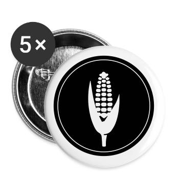 Maize symbol - Buttons large 2.2''/56 mm (5-pack) - white - Front