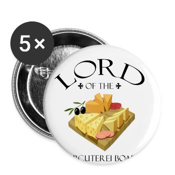 Amateurs de Gouda pour Gouda fumé - Lot de 5 grands badges (56 mm) - blanc - Devant