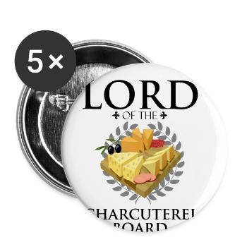 Charcuterie design for cheesemakers - Buttons large 2.2''/56 mm (5-pack) - white - Front