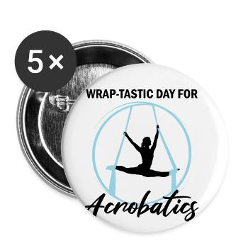Aerial Silk Circus for Aerial Silk Performers - Buttons large 2.2''/56 mm (5-pack) - white - Front