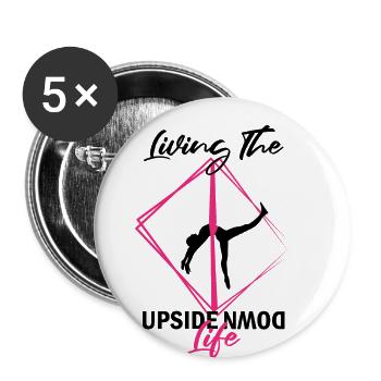 Aerial Silks für Aerial Yoga und Aerial Gymnastics - Buttons groß 56 mm (5er Pack) - Weiß - Vorne
