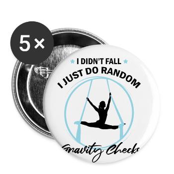 Aerial Silks für Aerial Yoga und Aerial Gymnastics - Buttons groß 56 mm (5er Pack) - Weiß - Vorne