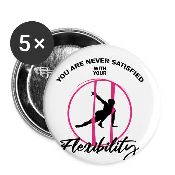 Aerial Silk Circus for Aerial Silk Performers - Buttons large 2.2''/56 mm (5-pack) - white - Front