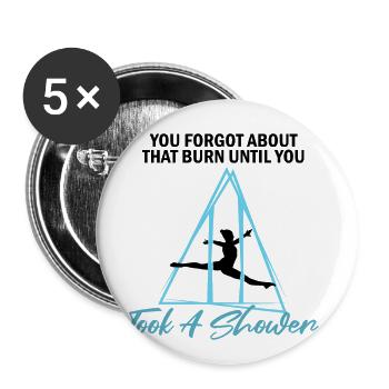 Aerial Silk Circus für Aerial Silk Performer - Buttons groß 56 mm (5er Pack) - Weiß - Vorne