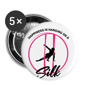 Aerial Silk Circus for Aerial Silk Performers - Buttons large 2.2''/56 mm (5-pack) - white - Front