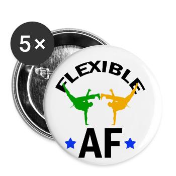 Brazilian Martial Arts for Capoeira Instruments - Buttons large 2.2''/56 mm (5-pack) - white - Front