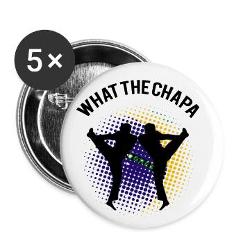 Capoeira for Mixed Martial Arts and Kickboxing - Buttons large 2.2''/56 mm (5-pack) - white - Front