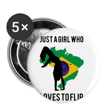 Capoeira instruments for Brazilian dance - Buttons large 2.2''/56 mm (5-pack) - white - Front