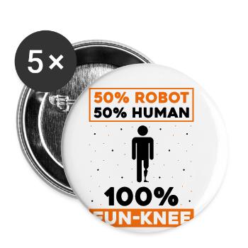 Artificial limb design for leg prosthesis - Buttons large 2.2''/56 mm (5-pack) - white - Front