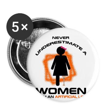 Artificial leg design for leg prostheses - Buttons large 2.2''/56 mm (5-pack) - white - Front