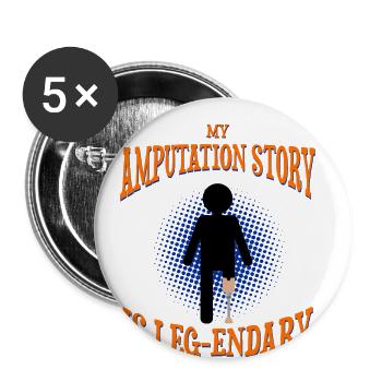 Artificial leg design for leg prostheses - Buttons large 2.2''/56 mm (5-pack) - white - Front