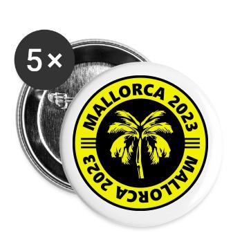 Majorque 2023 - Lot de 5 grands badges (56 mm) - blanc - Devant