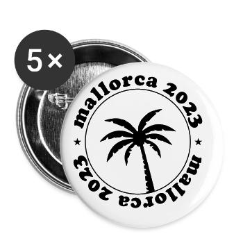 Majorque 2023 - Lot de 5 grands badges (56 mm) - blanc - Devant