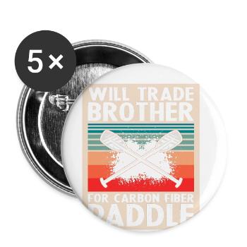 Entraîneur de bateau-dragon et bateau-dragon - Lot de 5 grands badges (56 mm) - blanc - Devant