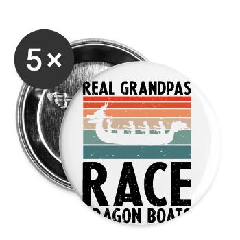 Dragon Boat Paddling for Dragon Boat Race Festival - Buttons large 2.2''/56 mm (5-pack) - white - Front