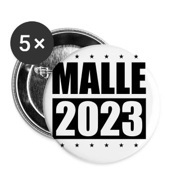 Malle 2023 - Buttons large 2.2''/56 mm (5-pack) - white - Front