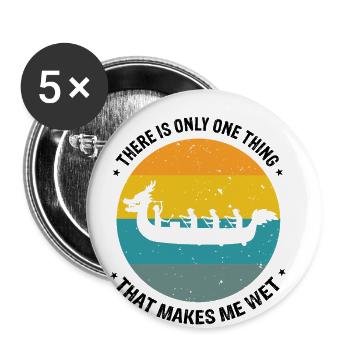 Dragon Boat Paddling for Dragon Boat Race Festival - Buttons large 2.2''/56 mm (5-pack) - white - Front