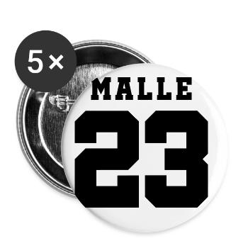 Malle 23 Mallorca Urlaub - Buttons groß 56 mm (5er Pack) - Weiß - Vorne