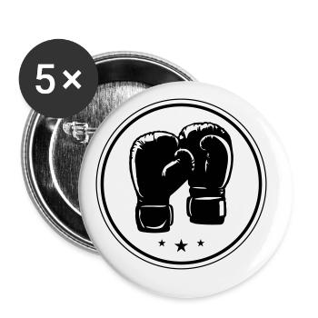Boxing Gloves Symbol Boxing Sport - Buttons large 2.2''/56 mm (5-pack) - white - Front