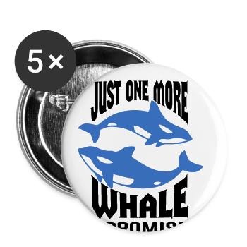 Ocean Sea Whale Quote for Whale Marine Mammals - Buttons large 2.2''/56 mm (5-pack) - white - Front