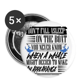 Ocean Sea Whale Quote for Whale Marine Mammals - Buttons large 2.2''/56 mm (5-pack) - white - Front
