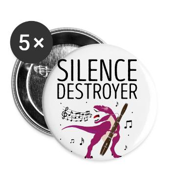 Bassoon Wind Instrument Design for Bassoonist - Buttons large 2.2''/56 mm (5-pack) - white - Front
