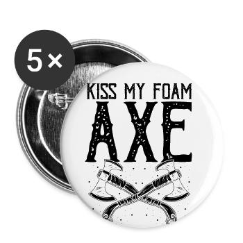 Live-action role-playing game for NPC and RPG role-playing game - Buttons large 2.2''/56 mm (5-pack) - white - Front