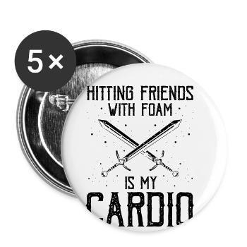 Role Playing Quote for Larper and Larp - Buttons large 2.2''/56 mm (5-pack) - white - Front