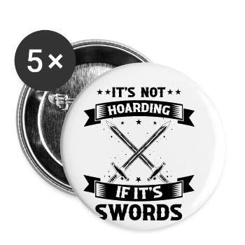 Citation Larping pour le jeu de rôle et Larper - Lot de 5 grands badges (56 mm) - blanc - Devant